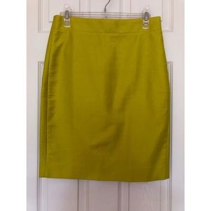 J.Crew Chartreuse No.2 Pencil Skirt (2)